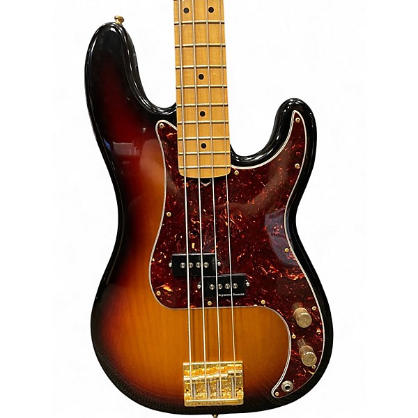 Used Fender American Standard Precision Bass Sunburst Electric Bass Guitar