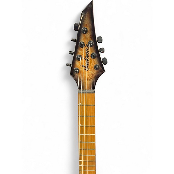Used Jackson Pro Plus Series Signature Misha Mansoor Juggernaut HT7P Black Burst Burl Solid Body Electric Guitar
