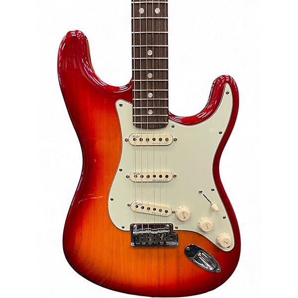 Used Fender American Ultra Stratocaster Cherry Sunburst Solid Body Electric Guitar