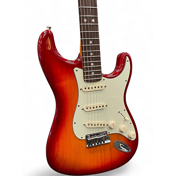 Used Fender American Ultra Stratocaster Cherry Sunburst Solid Body Electric Guitar