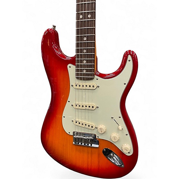 Used Fender American Ultra Stratocaster Cherry Sunburst Solid Body Electric Guitar