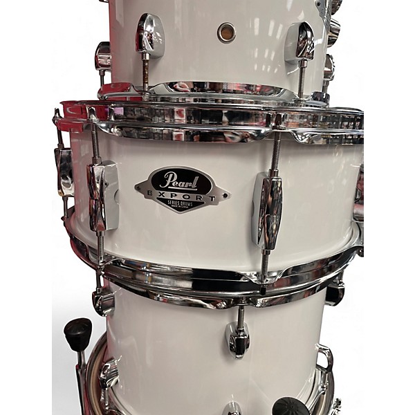 Used 2024 Pearl 6 Piece Export Polar White Drum Kit