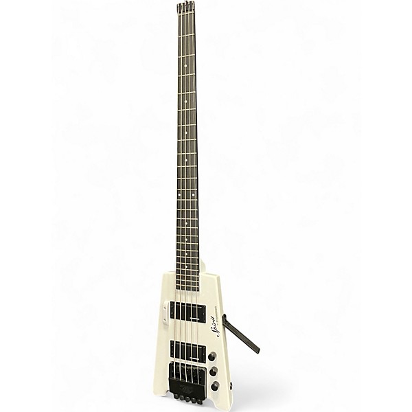 Used Steinberger XT25 Spirit 5 String WHITE Electric Bass Guitar