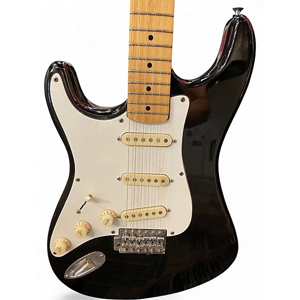 Used Hondo FAME SERIES 760 RIGHT HANDED LEFTY  Black Solid Body Electric Guitar