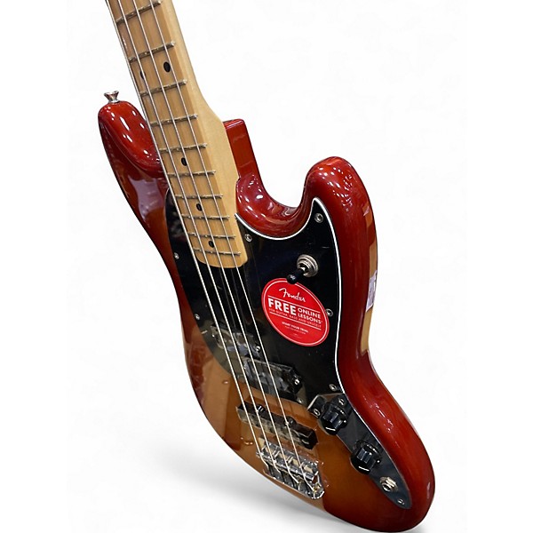 Used Fender Mustang Bass Sienna Sunburst Electric Bass Guitar