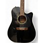Used Fender LaBrea Dreadnought Black Acoustic Electric Guitar