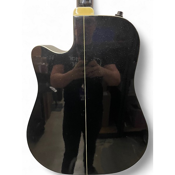 Used Fender LaBrea Dreadnought Black Acoustic Electric Guitar