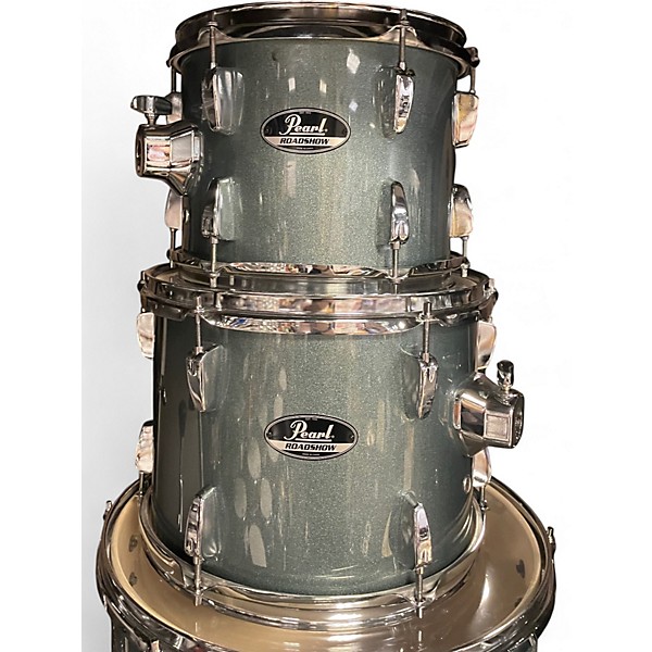 Used Pearl 4 Piece RoadShow blue sparkle Drum Kit