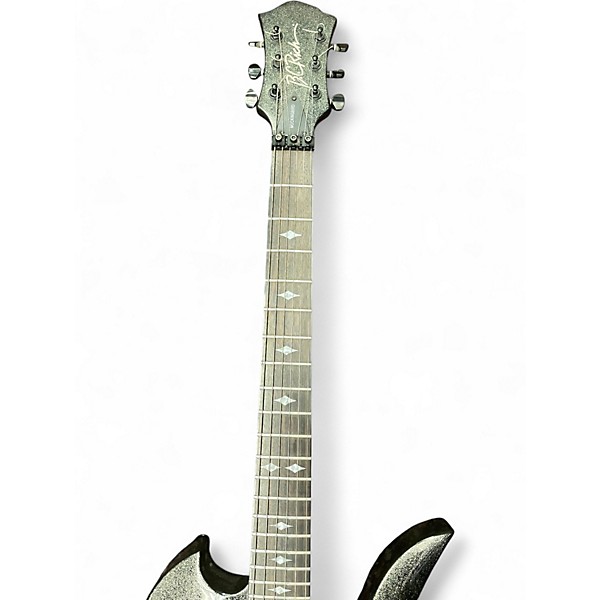 Used B.C. Rich PXMG Pro X Mockingbird Floyd Rose Black Sparkle Glitter Metal Flake Solid Body Electric Guitar