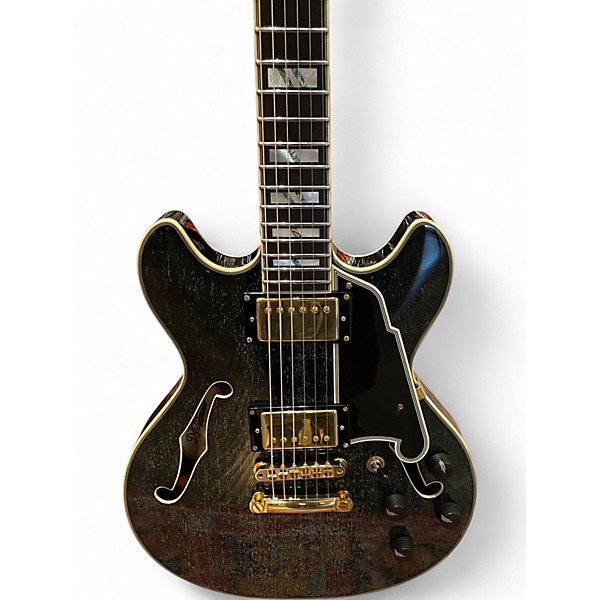 Used 2020s D'Angelico EXCEL MINI DC Trans Black Hollow Body Electric Guitar
