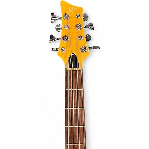 Used Rogue LX408 Yellow Electric Bass Guitar