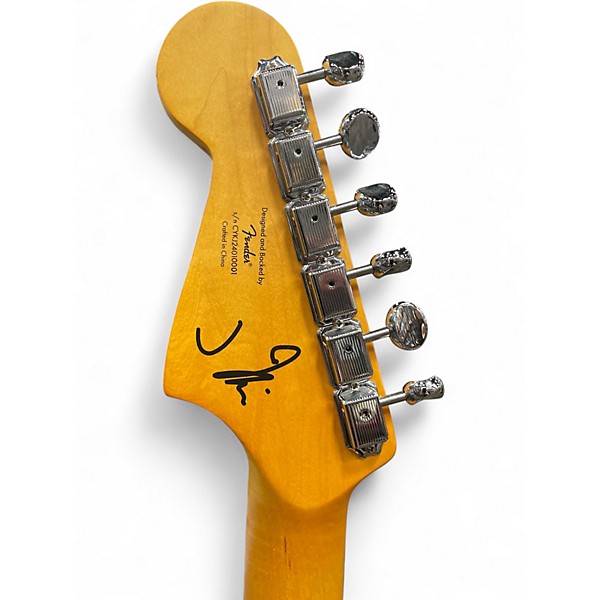 Used Squier J Mascis Jazzmaster Vintage White Solid Body Electric Guitar