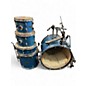 Used PDP by DW 5 Piece Center Stage Blue Metallic Sparkle Drum Kit thumbnail