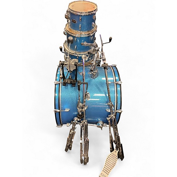 Used PDP by DW 5 Piece Center Stage Blue Metallic Sparkle Drum Kit