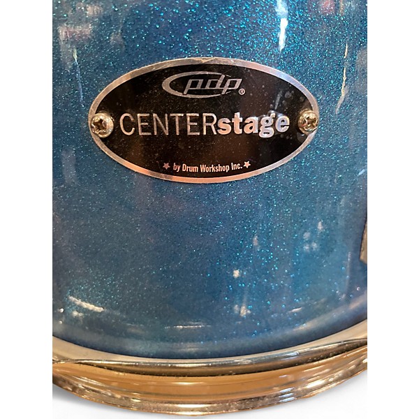 Used PDP by DW 5 Piece Center Stage Blue Metallic Sparkle Drum Kit