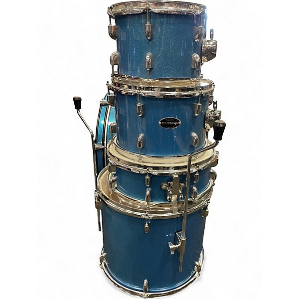 Used PDP by DW 5 Piece Center Stage Blue Metallic Sparkle Drum Kit
