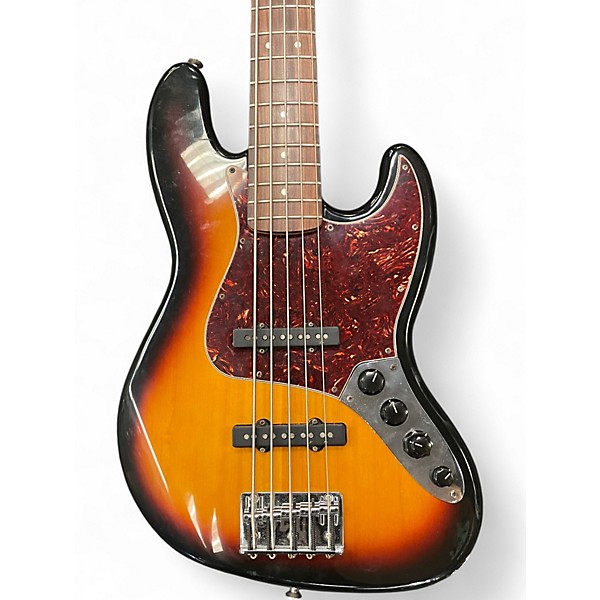 Used 2006 Fender Deluxe Active Jazz Bass V 5 String Sunburst Electric Bass Guitar
