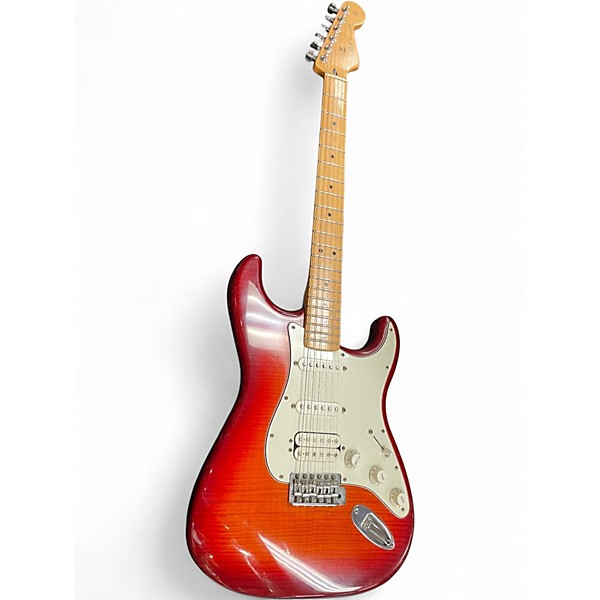 Used Fender Player Plus Stratocaster Crimson Red Burst Solid Body Electric Guitar