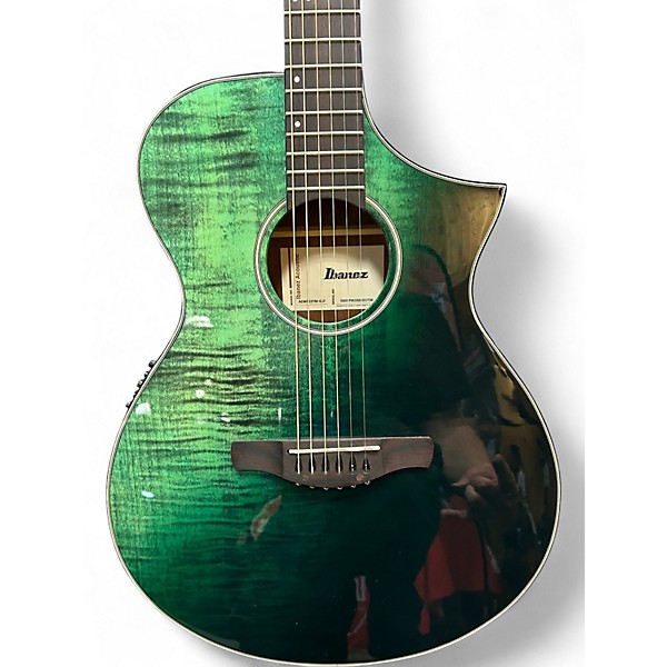 Used Ibanez AEWC32FM-GSF Emerald Green Acoustic Electric Guitar