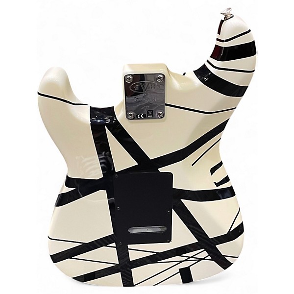 Used EVH Striped Series  Black and White Solid Body Electric Guitar