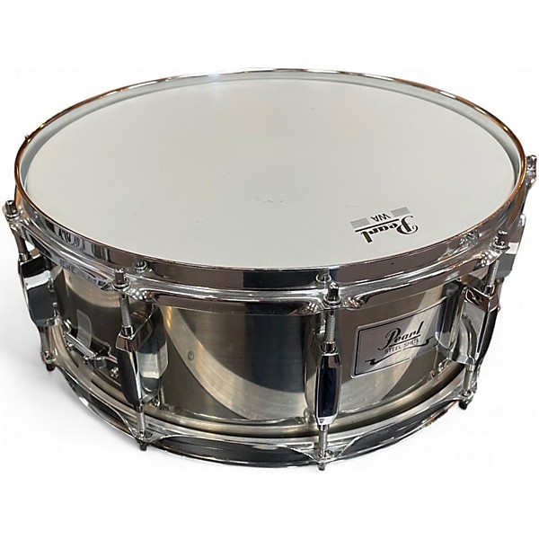 Used Pearl 14in 5.5 X 14 STEEL SNARE Chrome Drum