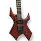 Used B.C. Rich "Eddie's" Inspired NJ Series Warlock Red Crackle Solid Body Electric Guitar