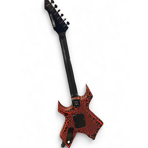 Used B.C. Rich "Eddie's" Inspired NJ Series Warlock Red Crackle Solid Body Electric Guitar