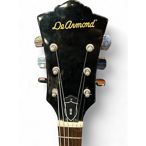Used DeArmond M-65 Ebony Solid Body Electric Guitar