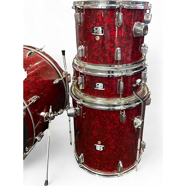Used CB Percussion 4 Piece SP Series Red Pearl Drum Kit