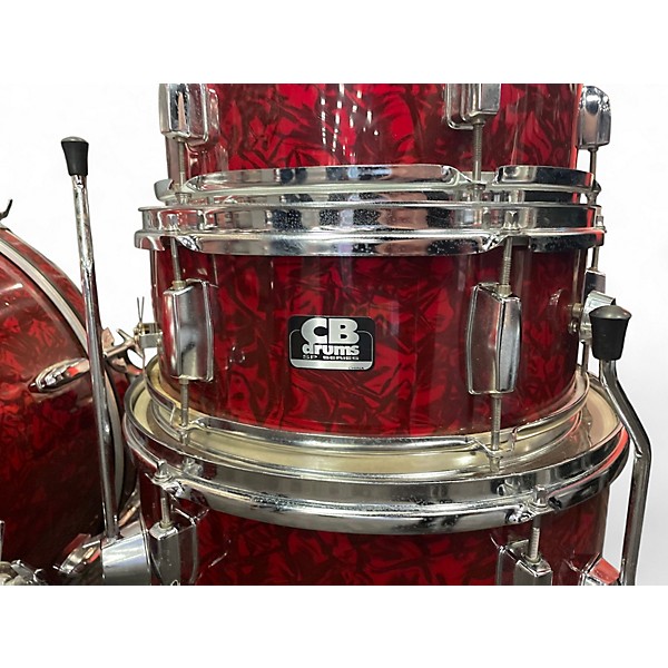 Used CB Percussion 4 Piece SP Series Red Pearl Drum Kit