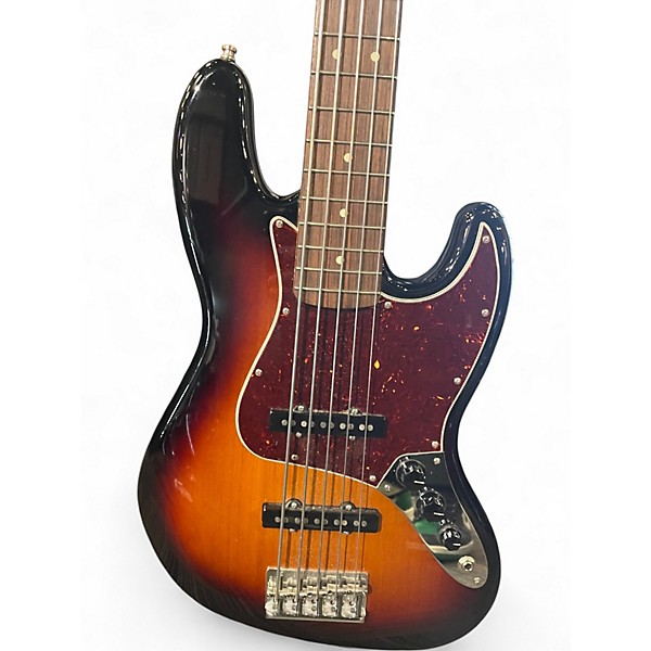 Used Fender American Professional Jazz Bass 3 Tone Sunburst Electric Bass Guitar