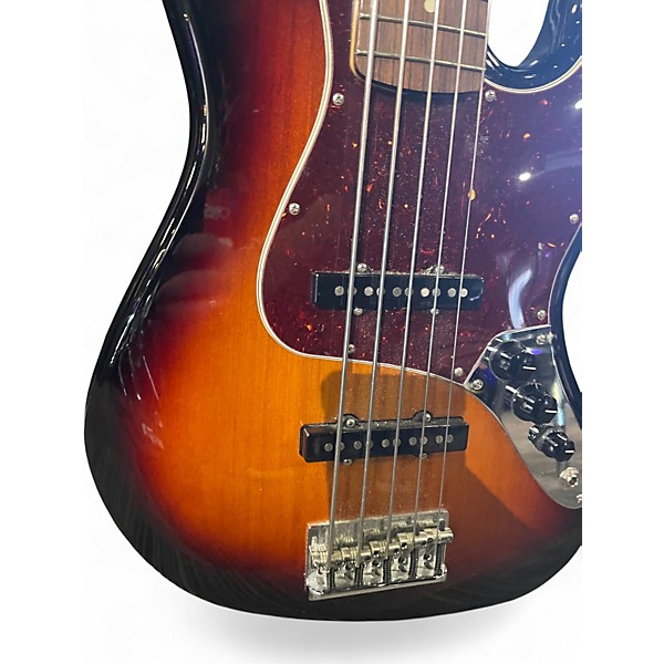 Used Fender American Professional Jazz Bass 3 Tone Sunburst Electric Bass Guitar