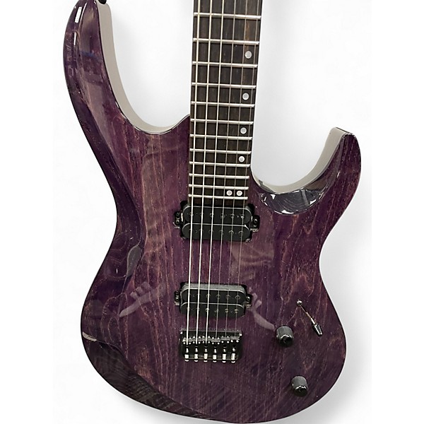 Used Kiesel Aries 6 Transparent Purple Solid Body Electric Guitar