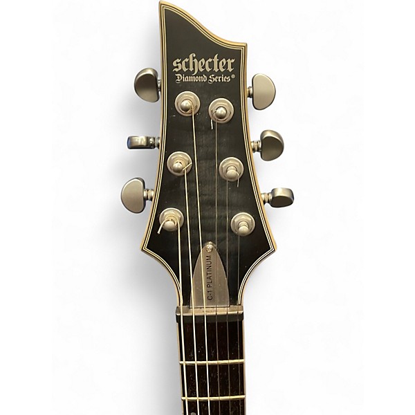 Used Schecter Guitar Research C-1 PLATINUM TRANSPARENT BLACK Solid Body Electric Guitar