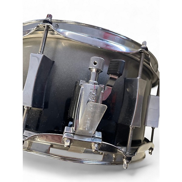 Used Pork Pie 12X6 Little Squealer Snare smokey silver Drum