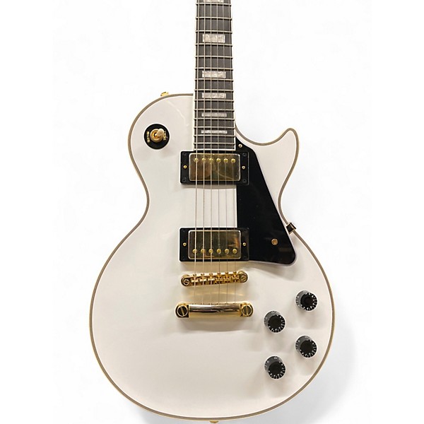 Used Epiphone Les Paul Custom Alpine White Solid Body Electric Guitar