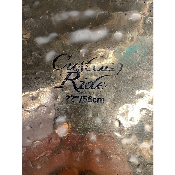 Used Zildjian 22in k custom ride Cymbal