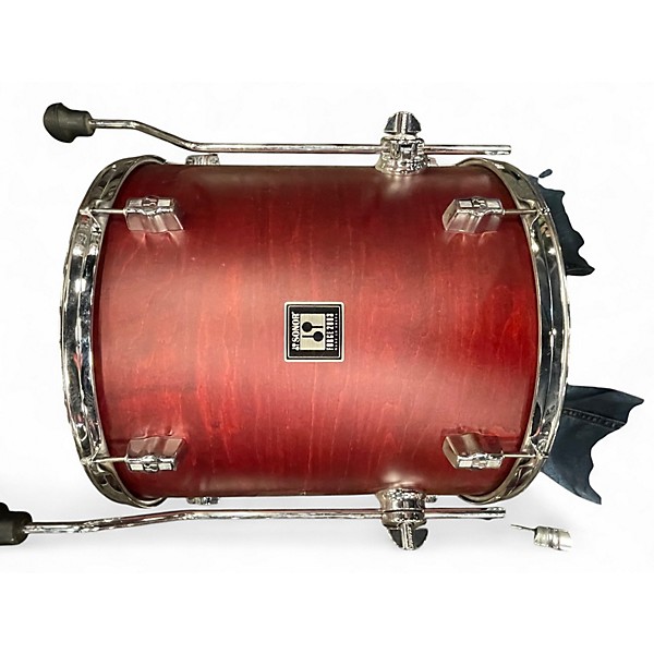 Used SONOR 5 Piece Force 2000 Wine Red Drum Kit