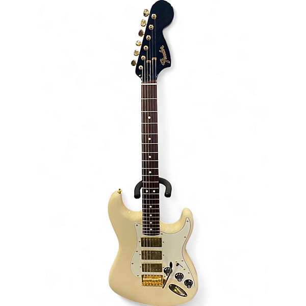 Used Fender Limited Edition Mahogany Blacktop Stratocaster HHH Olympic White Solid Body Electric Guitar