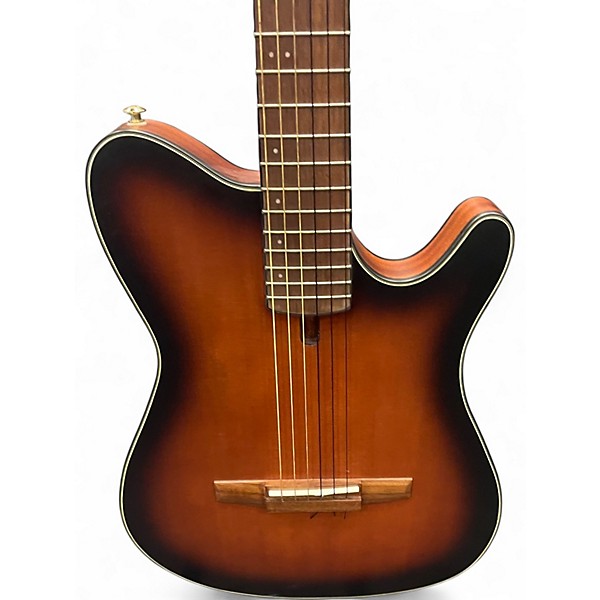 Used Ibanez FRH10N sunburst flat Classical Acoustic Electric Guitar