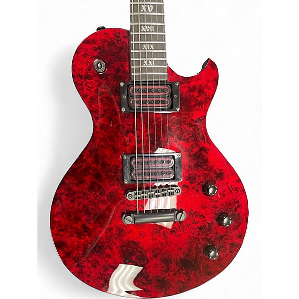 Used Schecter Guitar Research Solo II Apocalypse Red Reign Solid Body Electric Guitar