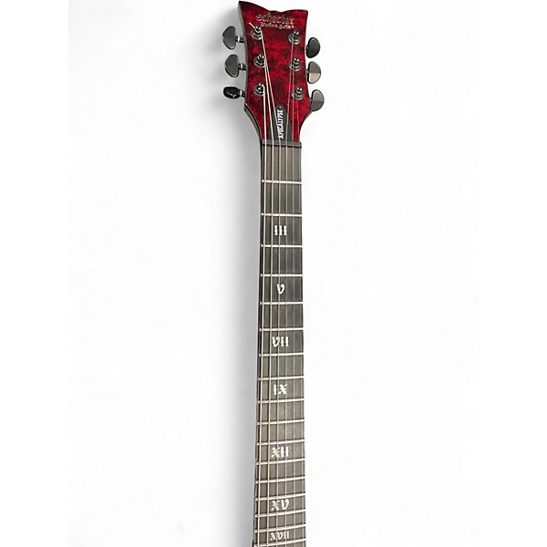 Used Schecter Guitar Research Solo II Apocalypse Red Reign Solid Body Electric Guitar