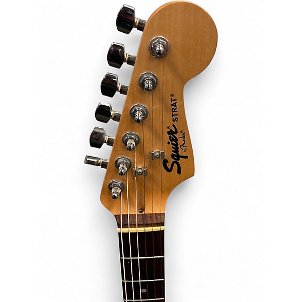 Used Squier STRATOCASTER Black Solid Body Electric Guitar