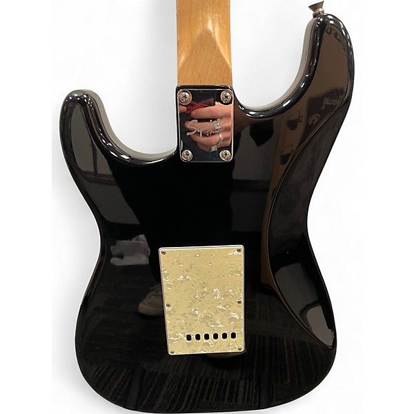 Used Squier STRATOCASTER Black Solid Body Electric Guitar