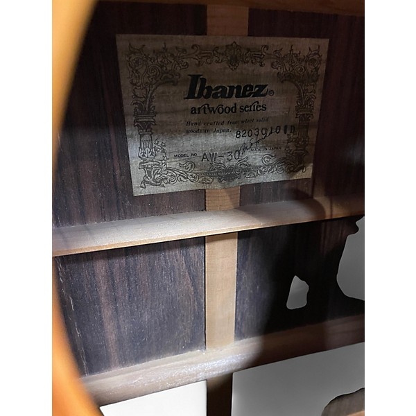 Used 1983 Ibanez AW30 Natural Acoustic Guitar