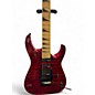 Used Jackson JS34Q Dinky DKAM Transparent Red Solid Body Electric Guitar