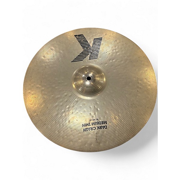 Used Zildjian 16in K Medium Dark Thin Crash Cymbal