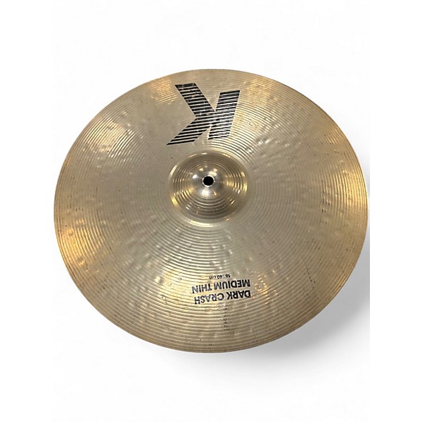 Used Zildjian 16in K Medium Dark Thin Crash Cymbal