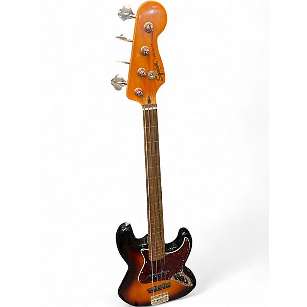 Used Squier Vintage Modified Fretless Jazz Bass Tabaco burst Electric Bass Guitar