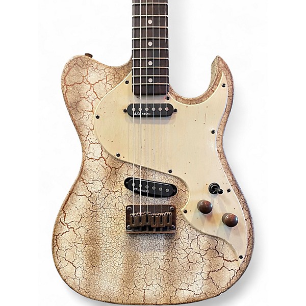 Used AXL Badwater Eldorado Relic White Solid Body Electric Guitar